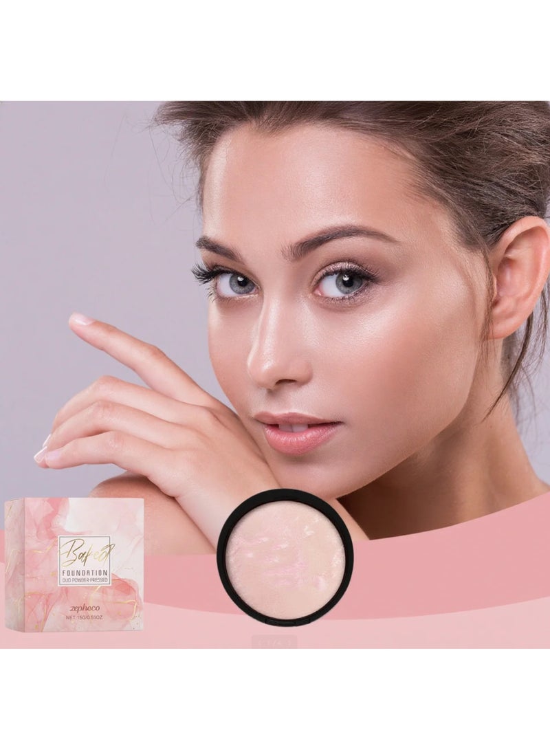 zephoco Foundation Pressed Powder Skin Care Make Up Foundation Fit Me Women Birthday Gifts Girl Gift Beauty Cosmetic Cover Acne And Oil - Image 2