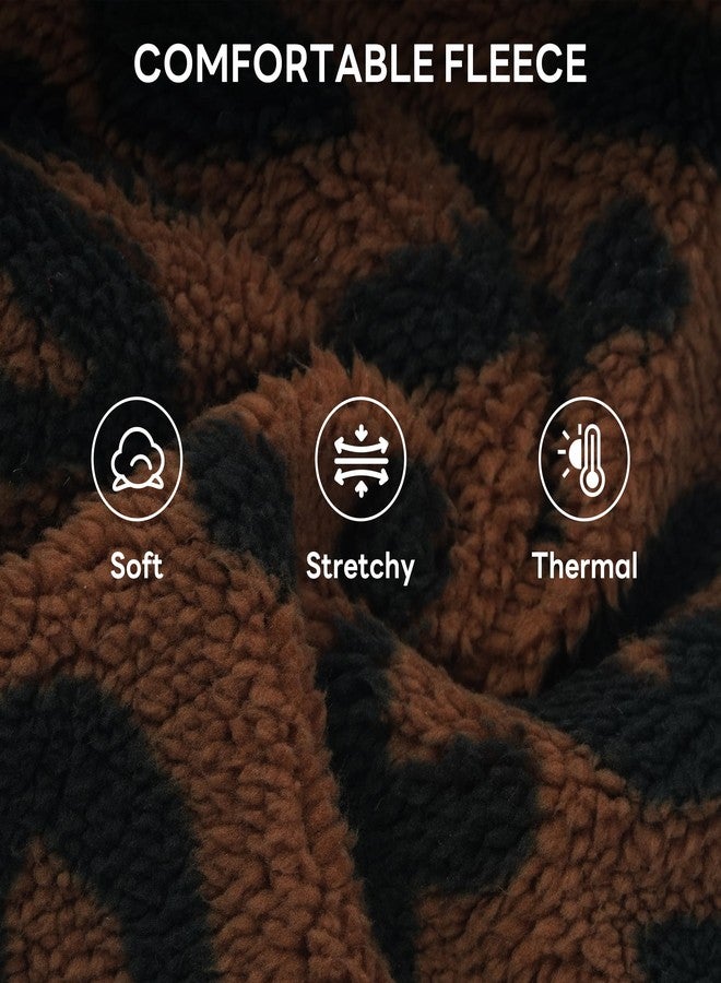 بوماي بوريتي كنزة شتوية دافئة للقطط من بوميبوريتي - نسيج محبوك فائق النعومة والمرونة مع صوف فاخر، تصميم سهل الارتداء مع ياقة وأساور مضلعة، زي قطط مطاطي للاستخدام الداخلي والخارجي، بني، مقاس صغير - Image 2