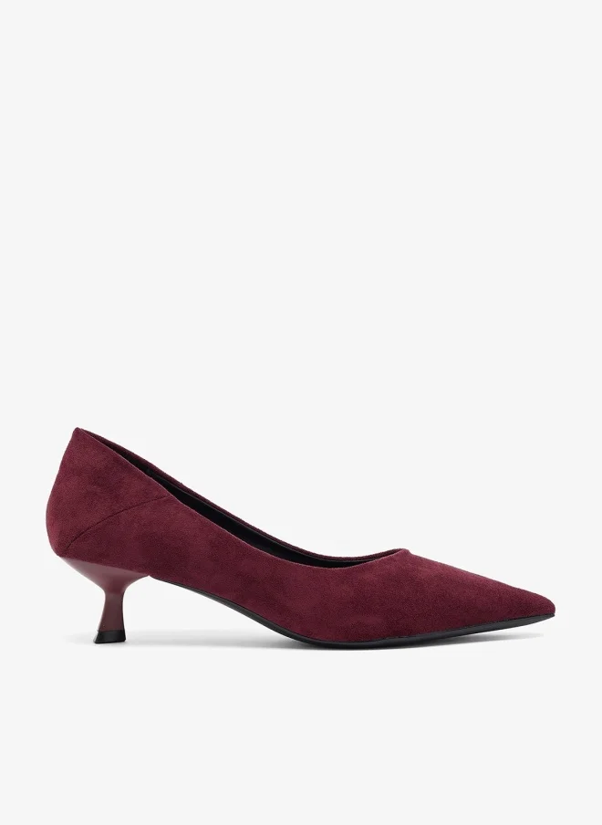 ELLA Suede Kitten Heel Pumps