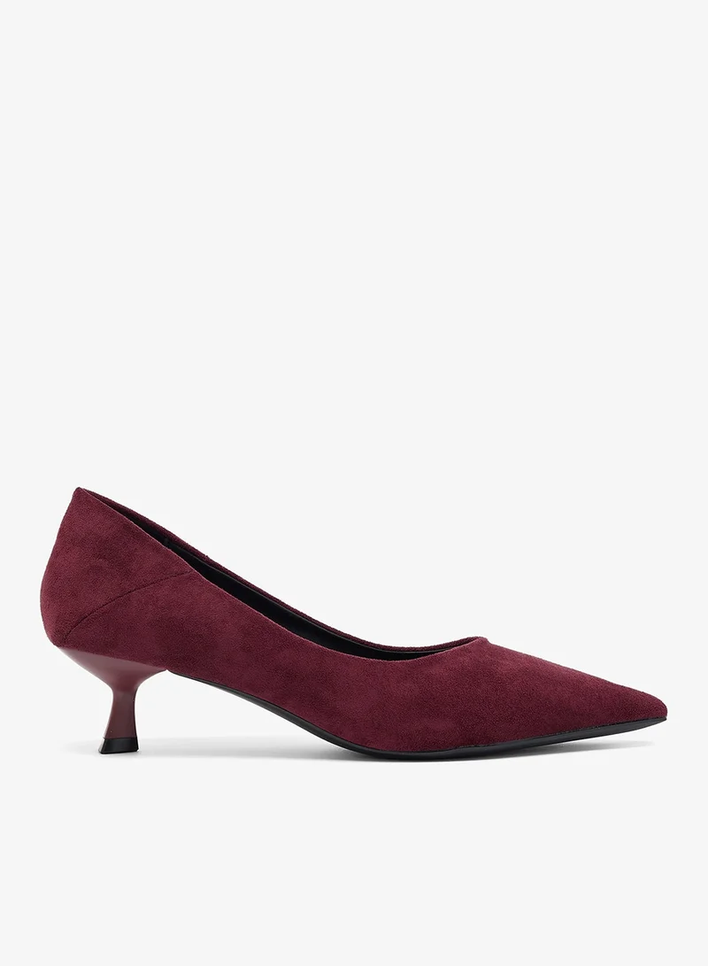 ELLA Suede Kitten Heel Pumps