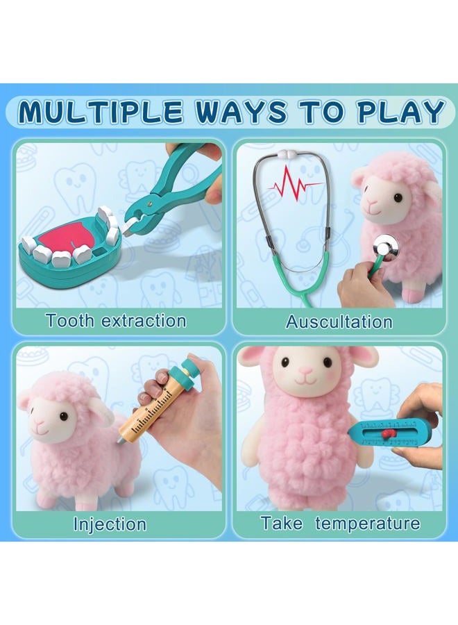 XZZO Doctor Kit for Toddlers 3-5, Wooden Kids Dentist Play Set, Doctor Play Set Pretend Play Toys for Toddlers , Realistic Wooden Medical Kit Role Play Set, Gifts for Boys Girls 3+ Years - Image 3