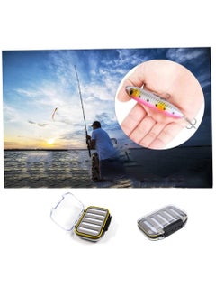 Excefore Fishing Tackle Boxes, Double Side Plastic Fly Fishing Baits Box, Foam Padded Lures Holder Case, Transparent Lid Fly Fishing Lures Box, Waterproof Seal, Fishing Accessories  - Image 2