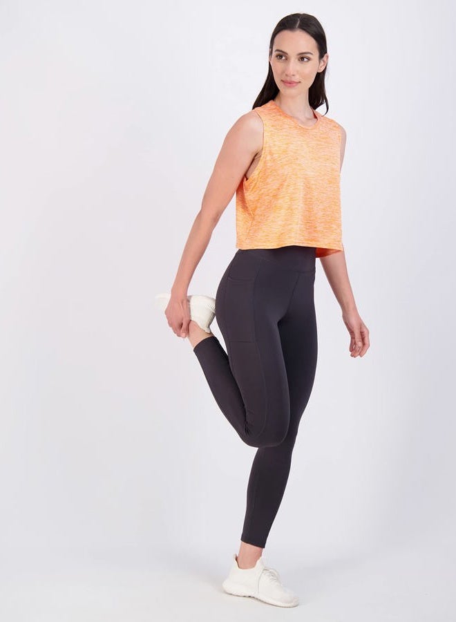 REALESSENTIALS 5 Pack: Womens Summer Cute Crop Tank Top Shirt Trendy Dry Fit Ladies Tops Tees Athletic Yoga Workout Running Gym Active Cropped Exercise Women Loose Fit Sleeveless Fitness Tanks Camisole - Set 4, XL - Image 5