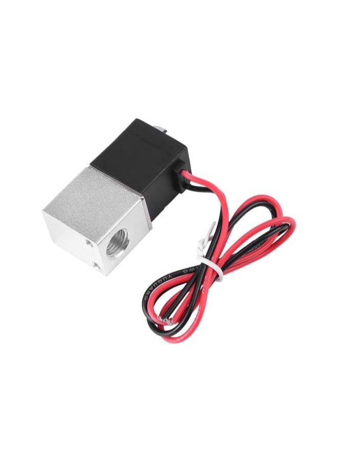 Generic - DC 12V Solenoid Air Valve, 1/4inch Aluminum 2 Way Normally Closed Pneumatic Electric Solenoid Valve - Image 1