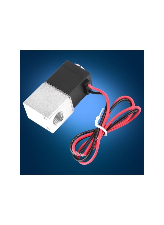 Generic - DC 12V Solenoid Air Valve, 1/4inch Aluminum 2 Way Normally Closed Pneumatic Electric Solenoid Valve - Image 1