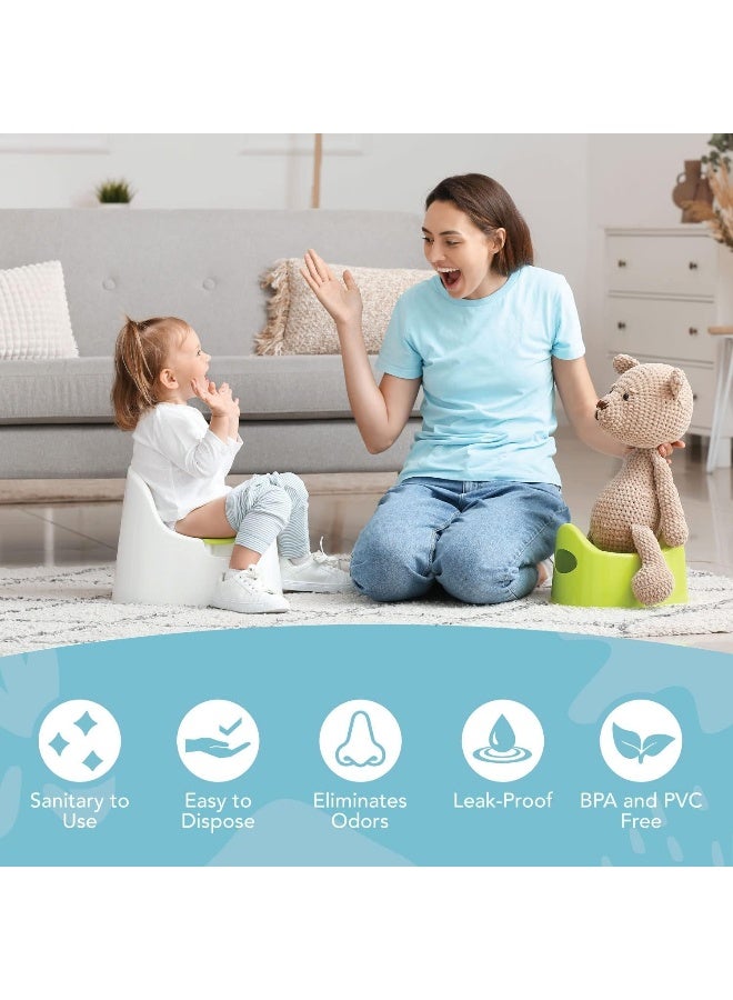 Tidy Tots TidyTots Disposable Potty Chair Liners | Travel Pack of 16 Liners + 16 Absorbent Pads - Image 2