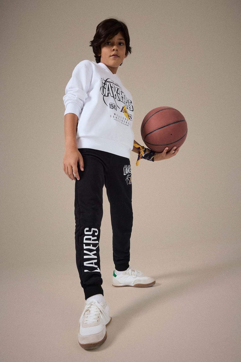 DeFacto Regular Fit NBA Los Angeles Lakers Licensed Hooded Sweatshirt - Image 2
