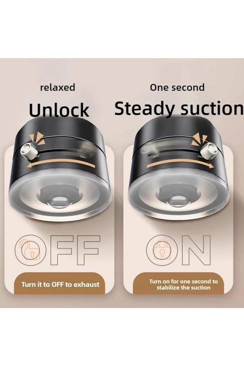 Foldable Magnetic Phone Holder, Vacuum Suction Cup Mount, 360° Rotation and Swivel Stand, Double-Sided Magnetic Design, Adjustable Arm, Strong Suction for Car, Mirror and Gym, Universal Compatibility - Image 5