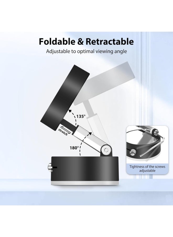 Foldable Magnetic Phone Holder – Strong Suction Cup, 360° Rotatable, Adjustable Arm, Dual-Sided Magnet, Universal Car, Mirror, Shower & Gym Stand for iPhone & Android - Image 4