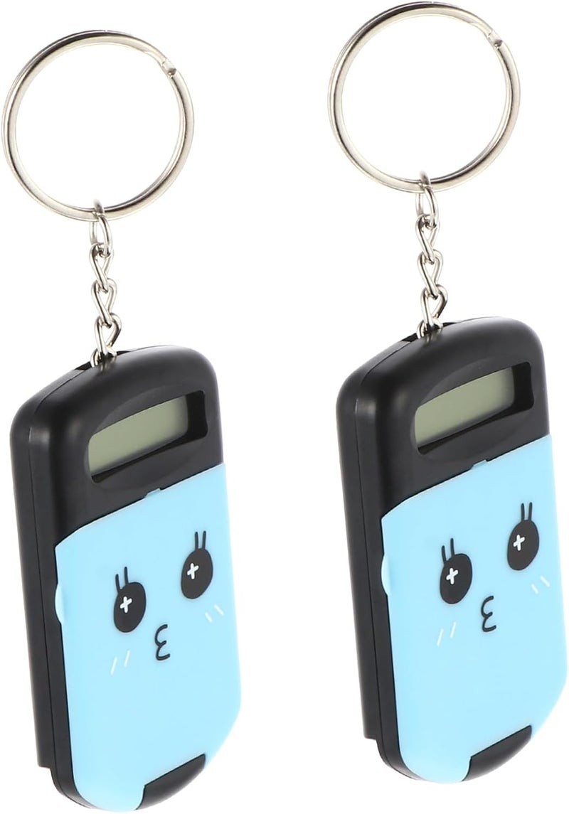 2pcs Mini Portable Calculator Set for Students Lightweight Arithmetic Tool LCD Display for School Office and Daily Use Cute Design for Boys and Girls and Adults - Image 1