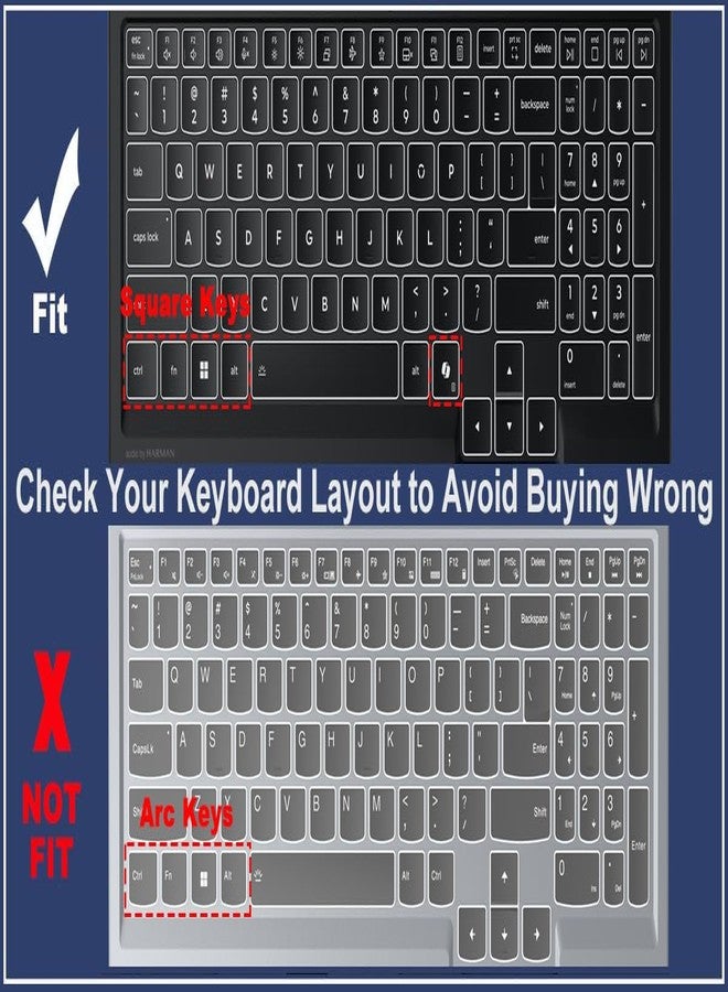 MUBUY-GOL Ultra Thin Keyboard Cover for 2026 2025 15" Lenovo Legion 5 /Legion 5i 15" 15.1" Laptop Model:15IAX10 15AHP10 15AKP10 15IRX10 Keyboard Protective Skin (Not Fit The 16" Legion 5 5i/Pro 5 5i 7 7i) -TPU - Image 2