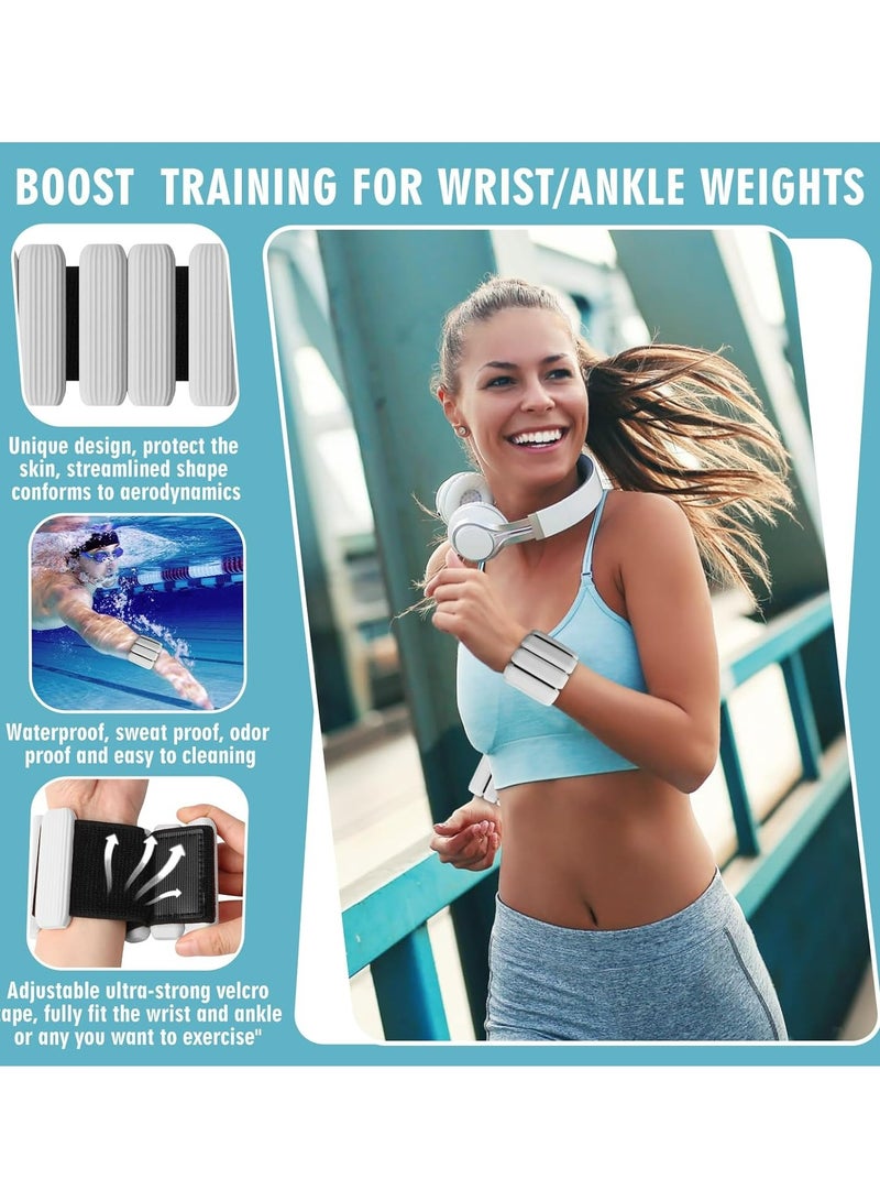 Oasisgalore 2 Pcs Adjustable Wrist Ankle Weights for Women/Men, 2.2lbs (1kg) - for Gym, Yoga, Walking - Image 4
