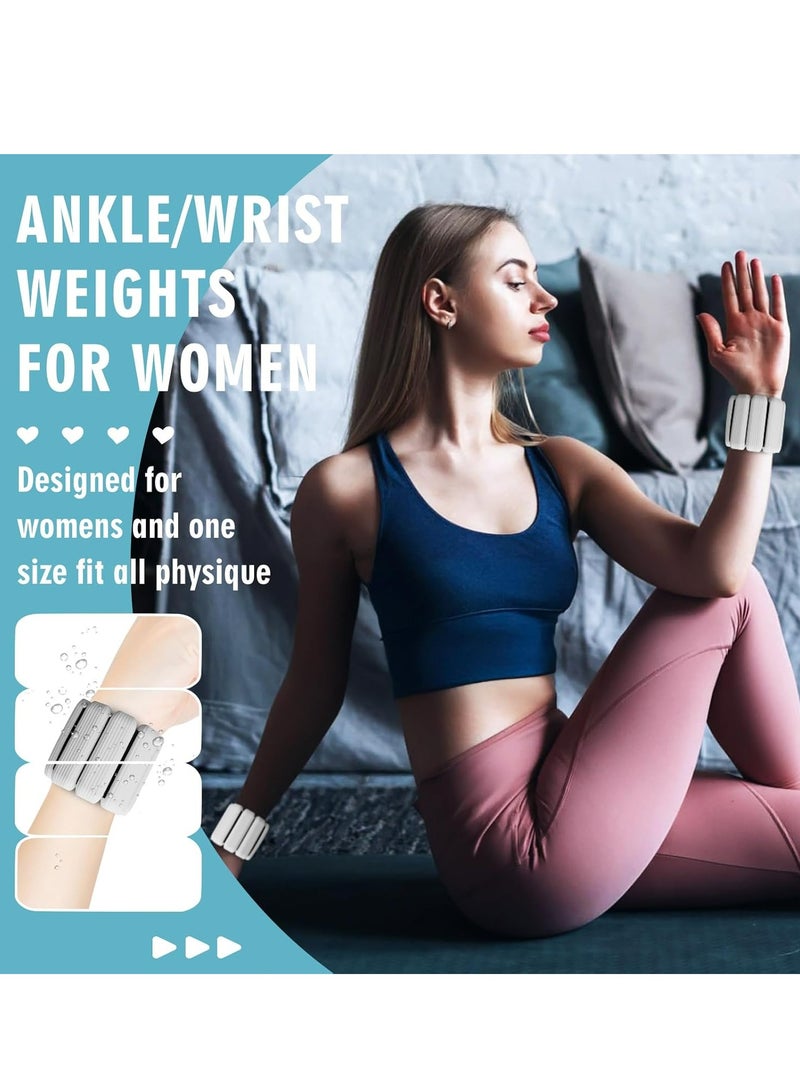 Oasisgalore 2 Pcs Adjustable Wrist Ankle Weights for Women/Men, 2.2lbs (1kg) - for Gym, Yoga, Walking - Image 5
