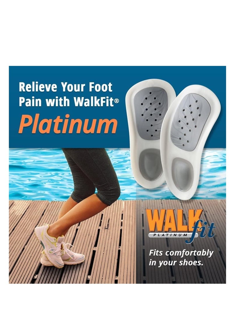 TV - WalkFit Platinum Orthotic Insoles – Arch Support for Plantar Fasciitis, Relieves Foot, Back, Hip, Leg, and Knee Pain, Enhances Balance and Alignment - Image 1