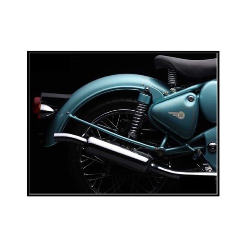 OZANGO Bike Angular Empty Free Flow Bullet Exhaust Silencer Chrome with Zed Clamp Bush for RE Classic 500 - Image 3