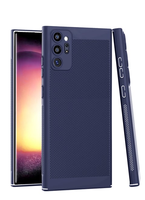 Heat Dissipation Case with Built in Camera Lens Protector Slim Fit Breathable Cooling Anti Fingerprint Hard PC Back ShockproofÂ Cover For Samsung Galaxy Note 10 Plus (Blue)