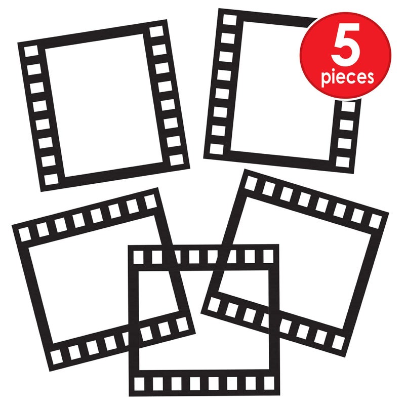 Beistle Black 5 Piece Filmstrip Photo Fun Frames, 12" - Image 4