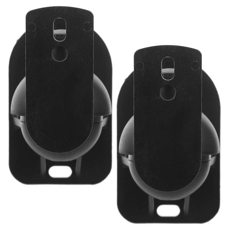Universal Speaker Wall Mount Holder Set of 2 Adjustable Rotatable Tiltable for Home Theater Black - Image 2