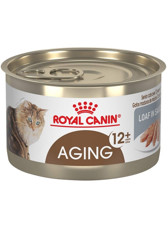 ROYAL CANIN Feline Health Nutrition Aging 12+ Loaf In Sauce Canned Cat Food, 5.1 Oz Can (24Count) - Image 1
