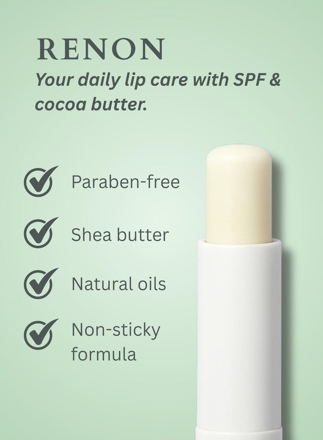 Renon SPF Lip Balm | Shea Butter | Jojoba Oil and Castor Oil | Vitamin E | Lip balm for dry lips | Lip balm men | Cocoa Butter | lip balm for women (9g) - Image 3