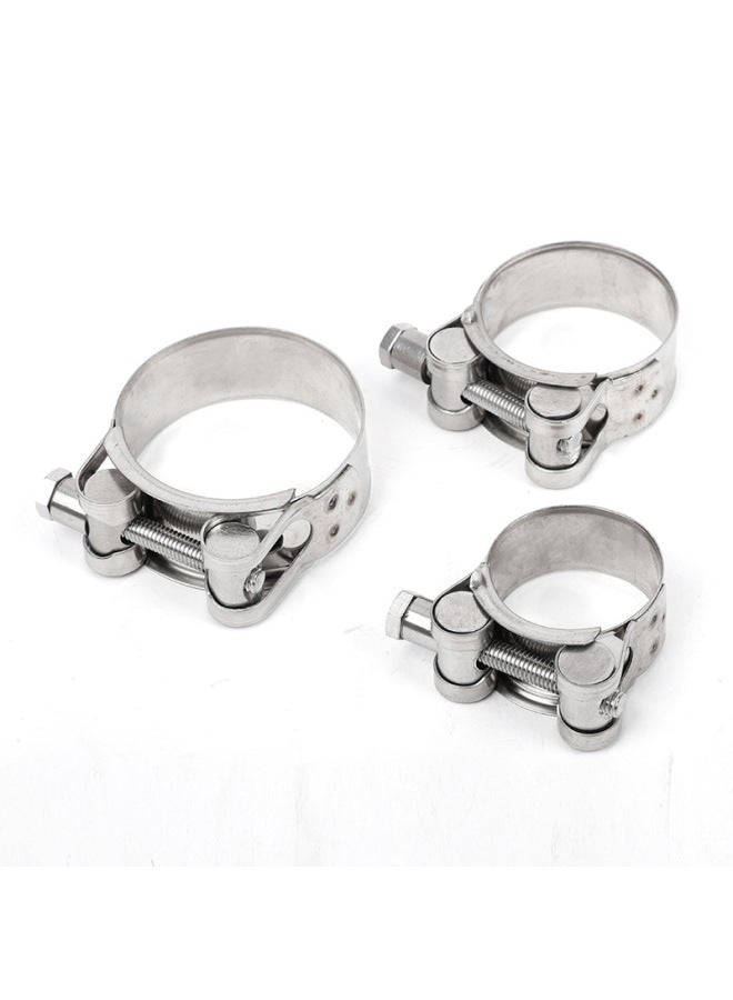 304 Stainless Steel Strong Hoop Single-head Strong Clamp Water Pipe Strengthening Hoop Fixing Hoop Hose Pipe Clamp-Specification Model:435-447mm（304）