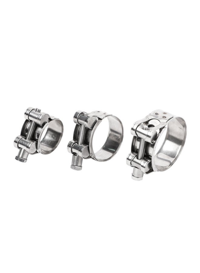 304 Stainless Steel Strong Hoop Single-head Strong Clamp Water Pipe Strengthening Hoop Fixing Hoop Hose Pipe Clamp-Specification Model:435-447mm（304）