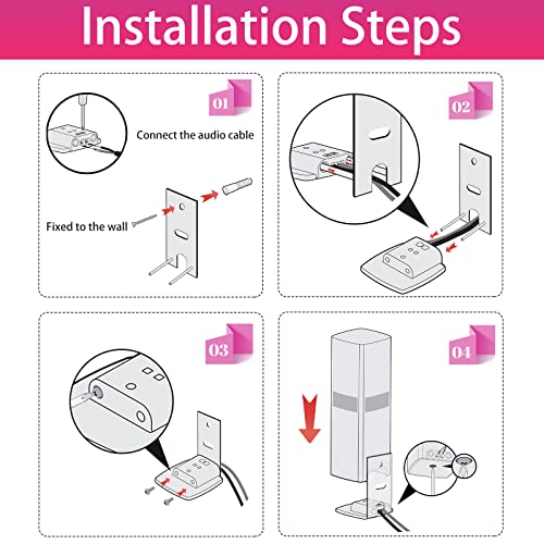 Dinghosen Dinghose Wall Brackets Compatible with Bose Surround Speakers 700, OmniJewel Lifestyle 650 Home Entertainment System (White) - Image 5