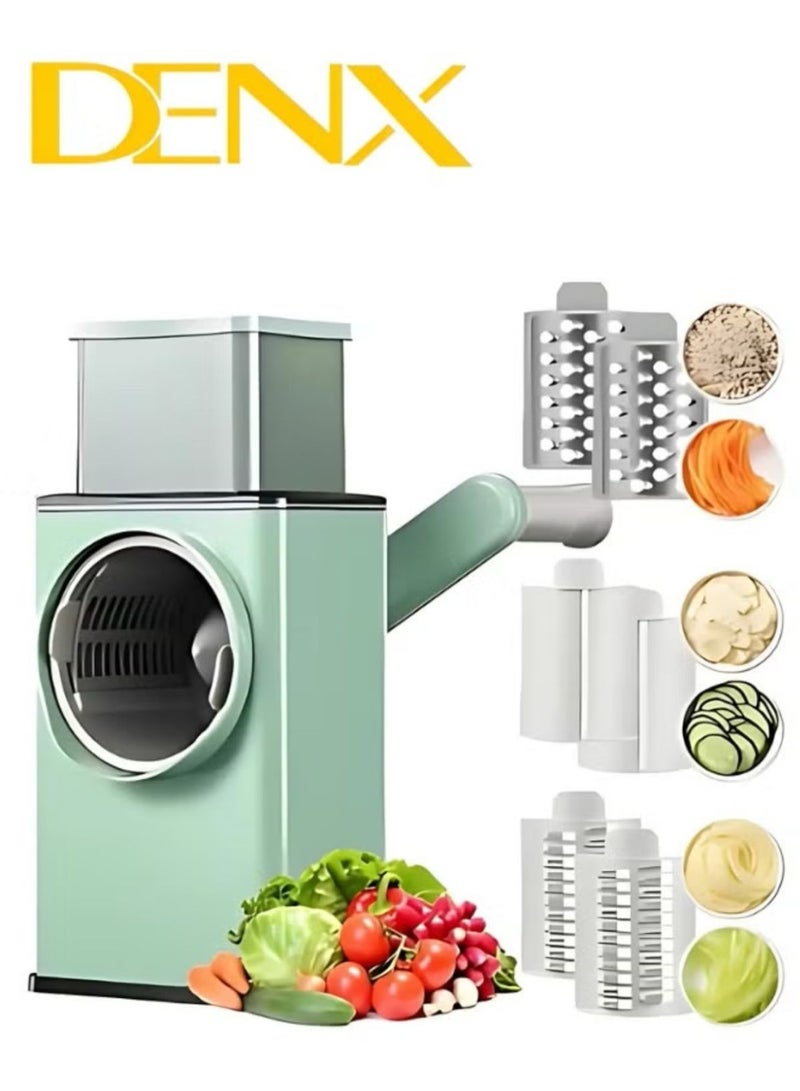 Denx Multi-Functional 3-in-1 Vegetable Chopper  Manual Potato and Vegetable Slicer, Cheese Grater, Cutter, and Chopper - Perfect for Professional and Home Use, Comfortable, Fast, and Exceptional by Denx DX2526 - Image 1