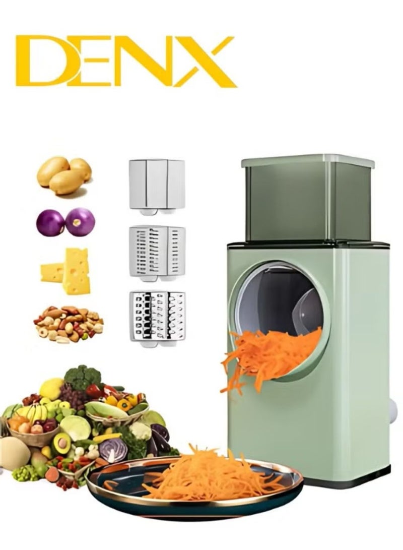 Denx Multi-Functional 3-in-1 Vegetable Chopper  Manual Potato and Vegetable Slicer, Cheese Grater, Cutter, and Chopper - Perfect for Professional and Home Use, Comfortable, Fast, and Exceptional by Denx DX2526 - Image 2