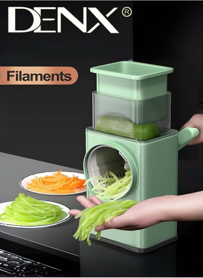 Denx Multi-Functional 3-in-1 Vegetable Chopper  Manual Potato and Vegetable Slicer, Cheese Grater, Cutter, and Chopper - Perfect for Professional and Home Use, Comfortable, Fast, and Exceptional by Denx DX2526 - Image 5