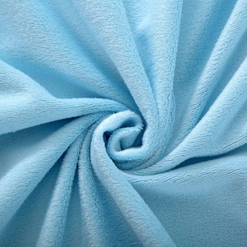 Brownmonkey Ultra Soft Velvet Body Pillow Cover/Case Pillowcase with Hidden Zipper, Zippered Body Pillow Case (Sky Blue, 1) - Image 3