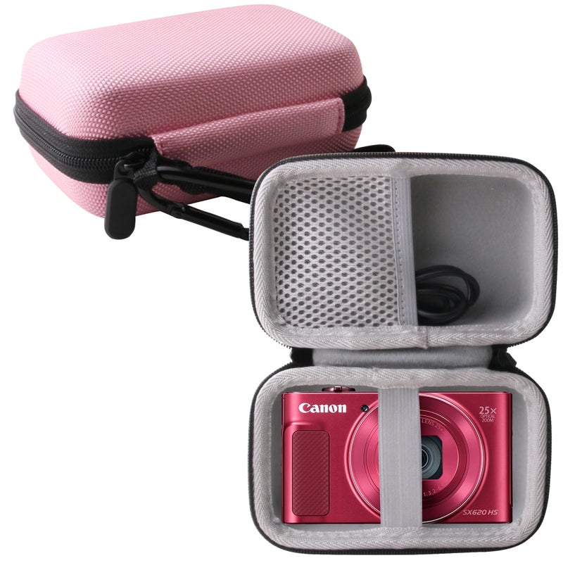 WERJIA Hard Carrying Case Compatible with Canon PowerShot SX720 SX620 SX730 SX740 G7X/G7X Mark III/G7X Mark II Digital Camera (Storage case, Pink) - Image 1