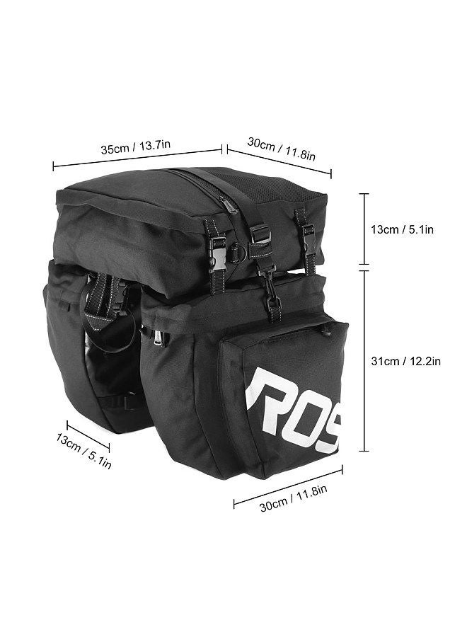 3 in 1 Multifunction Road MTB Mountain Bike Bag Bicycle Pannier Rear Seat Trunk Bag - Image 2
