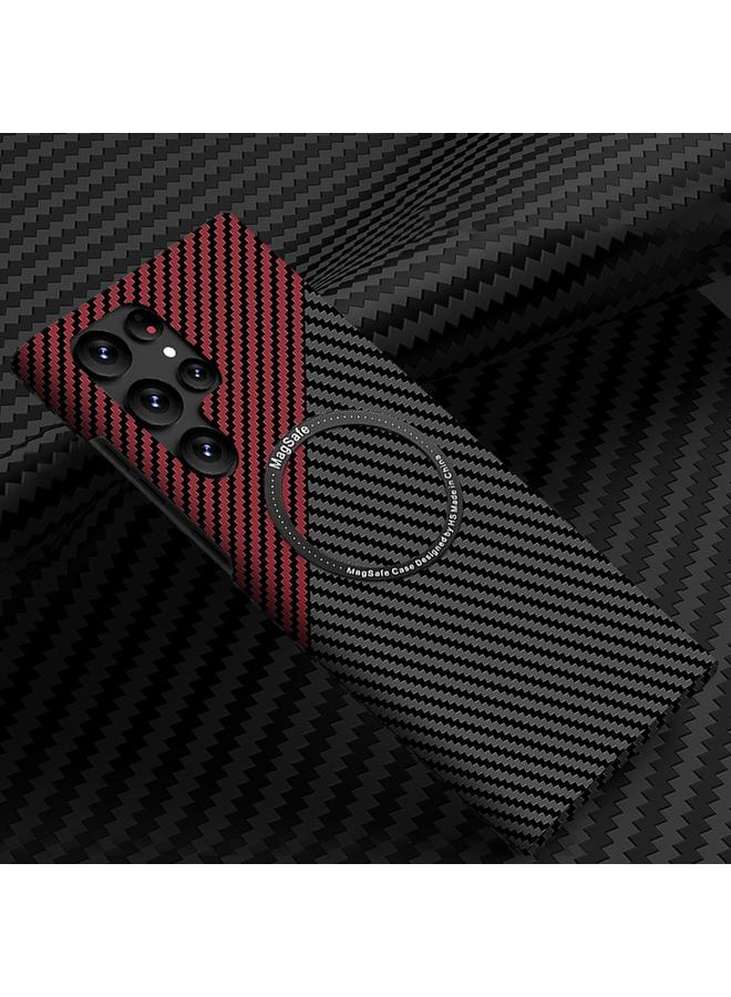 اس-توب جراب لهاتف Samsung Galaxy S23 Ultra 5G مصنوع من ألياف الكربون مع جراب مغناطيسي MagSafe - Image 1