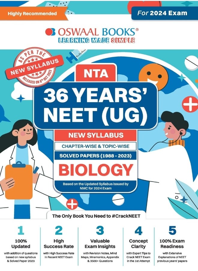 Oswaal NEET (UG) 36 Years Chapter-wise Topic-wise Solved Papers Biology For 2024 Exams ( New Edition)  - Image 1