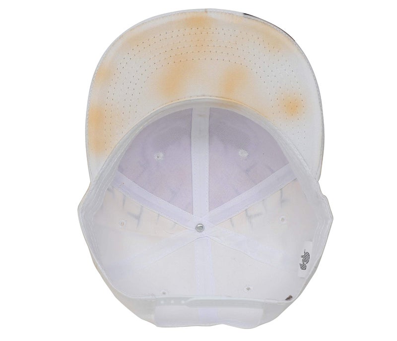 FabSeasons White Cotton Hand Painted Casual Snapback Hat, Hiphop Caps and Flat Cap & Hat - Image 5