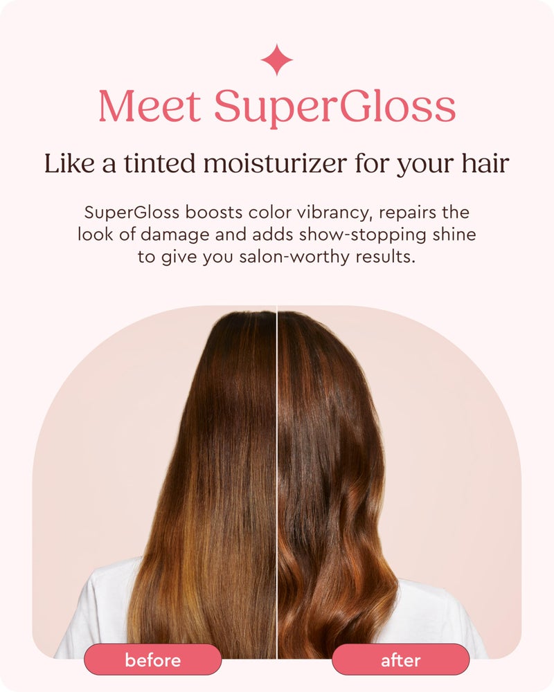 Glaze Super Gloss Color Conditioning Gloss â€“ Cocoa Lights for Medium to Dark Brown Hair with Highlights â€“ Rinse Out Semi-Permanent Hair Gloss that Enhances Color and Boosts Shine & Hydration - Image 2