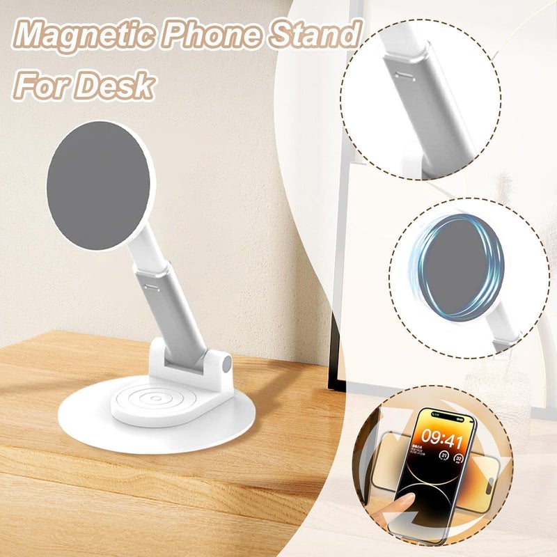Genérico Magnetic Phone Stand, Phone Holder for Desk - Mobile Stand with Non-Slip Base, Magnetic for Metal Table for Reader, Tablet, Celu - Image 3