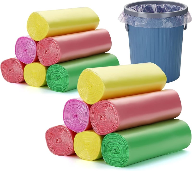 SWOPPLY Bin Bags 240 Counts 15L Trash Bag Garbage Bags Leak Proof Plastic Waste Bags Rolls for Kitchen Bathroom Bedroom Office Garden PACK OF 12 PCS - Image 1
