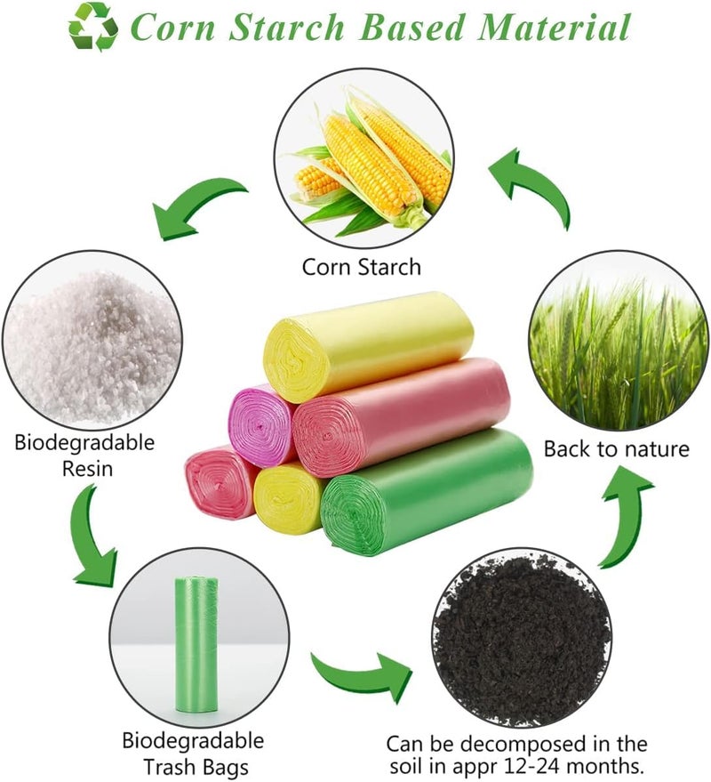 SWOPPLY Bin Bags 240 Counts 15L Trash Bag Garbage Bags Leak Proof Plastic Waste Bags Rolls for Kitchen Bathroom Bedroom Office Garden PACK OF 12 PCS - Image 3