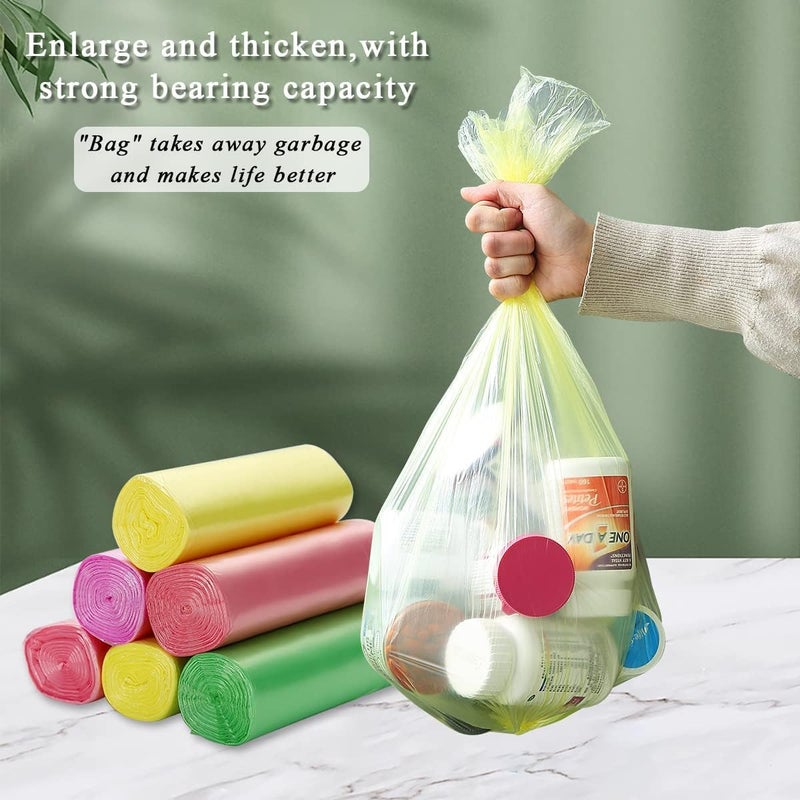 SWOPPLY Bin Bags 240 Counts 15L Trash Bag Garbage Bags Leak Proof Plastic Waste Bags Rolls for Kitchen Bathroom Bedroom Office Garden PACK OF 12 PCS - Image 2