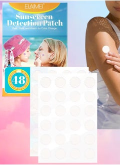 48Pcs Sunscreen Detection Patch Sunny Patch UV Detection Stickers for Preventing Sunburn for Kids and Adults Natural Waterproof Patches Changes Color When Time to Reapply Your Sunscreen