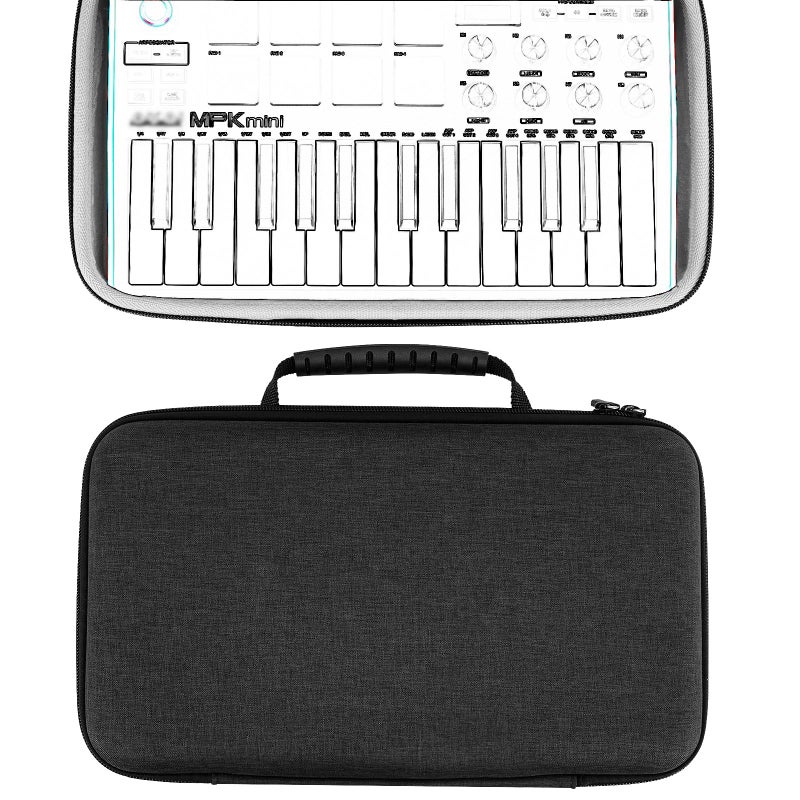 Geekria Hardshell Case Compatible with Akai Professional MPK Mini MK3 25Key UltraPortable USB MIDI Drum Pad and Keyboard Controller Protective Cover Dark Grey - Image 2