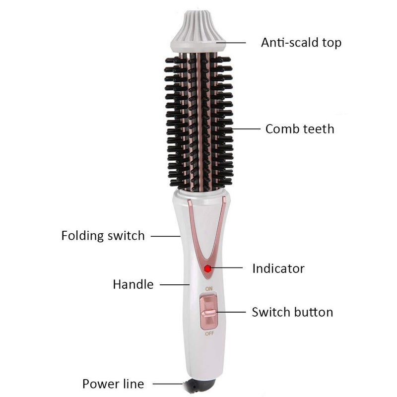 klarako Hair Curler Comb,Electric Folding Hair Curler Comb Brush Portable Hair Dressing Beauty Tool(US（110-240v)) - Image 4