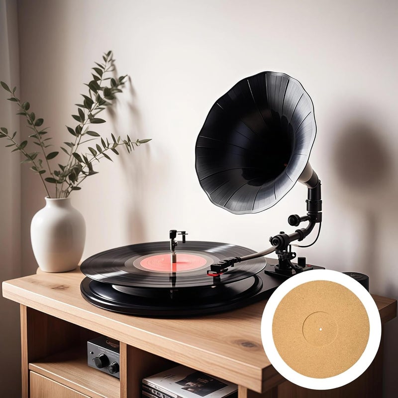 3Mm Cork Slipmat for Turntables, 2-Inch Anti-Static Record Mat, Audiophile Sound Enhancer - Image 4