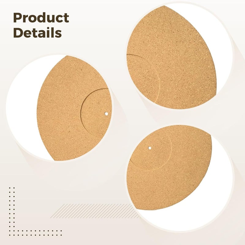3Mm Cork Slipmat for Turntables, 2-Inch Anti-Static Record Mat, Audiophile Sound Enhancer - Image 2