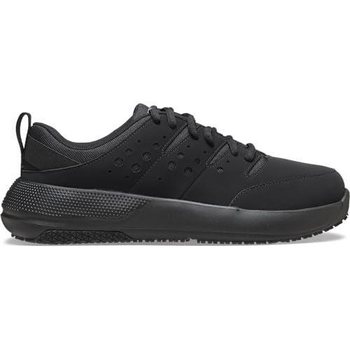 Crocs Men's On The Clock Work Sneakers, Triple Black, 11.5 - Image 5