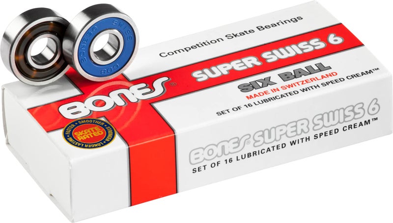 Bones Super Swiss 6 Bearings 8mm 16 Pack - Image 1