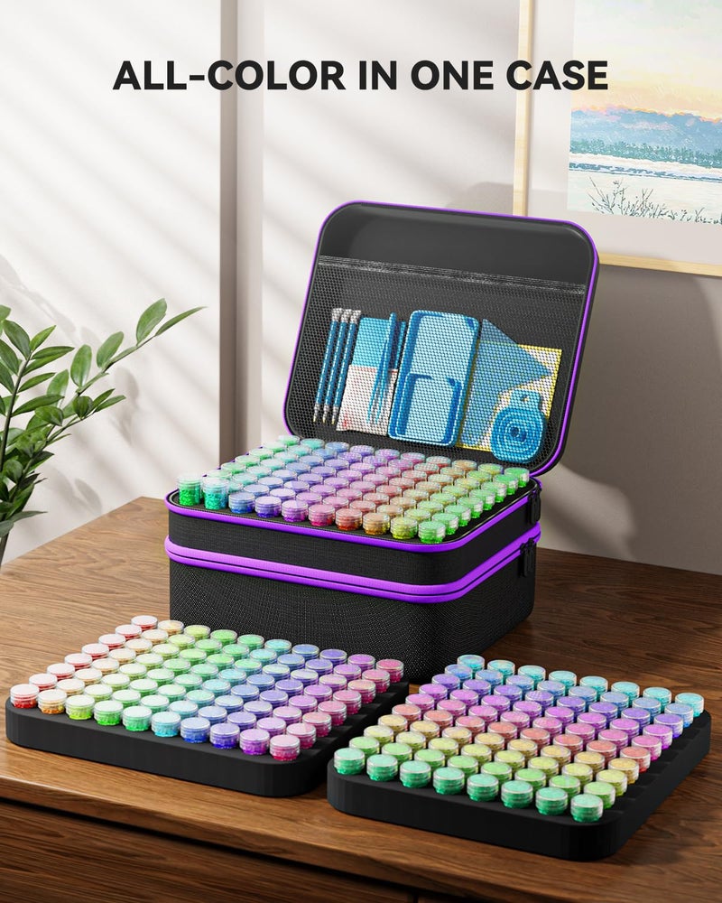 ARTDOT 240 Slots Storage Container for Diamond Art Kits for Adults,Portable Bead Storage Boxes for Diamond Painting Accessories and Tools - Image 2