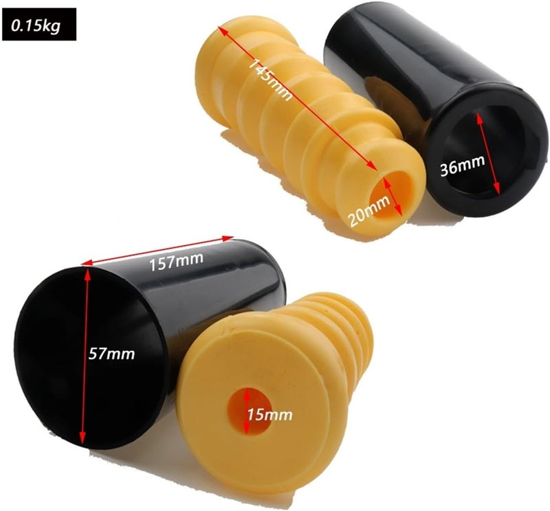 QASULER Car Rear Dust Cover Air Shock Absorber Bellow Boot Set - Image 2